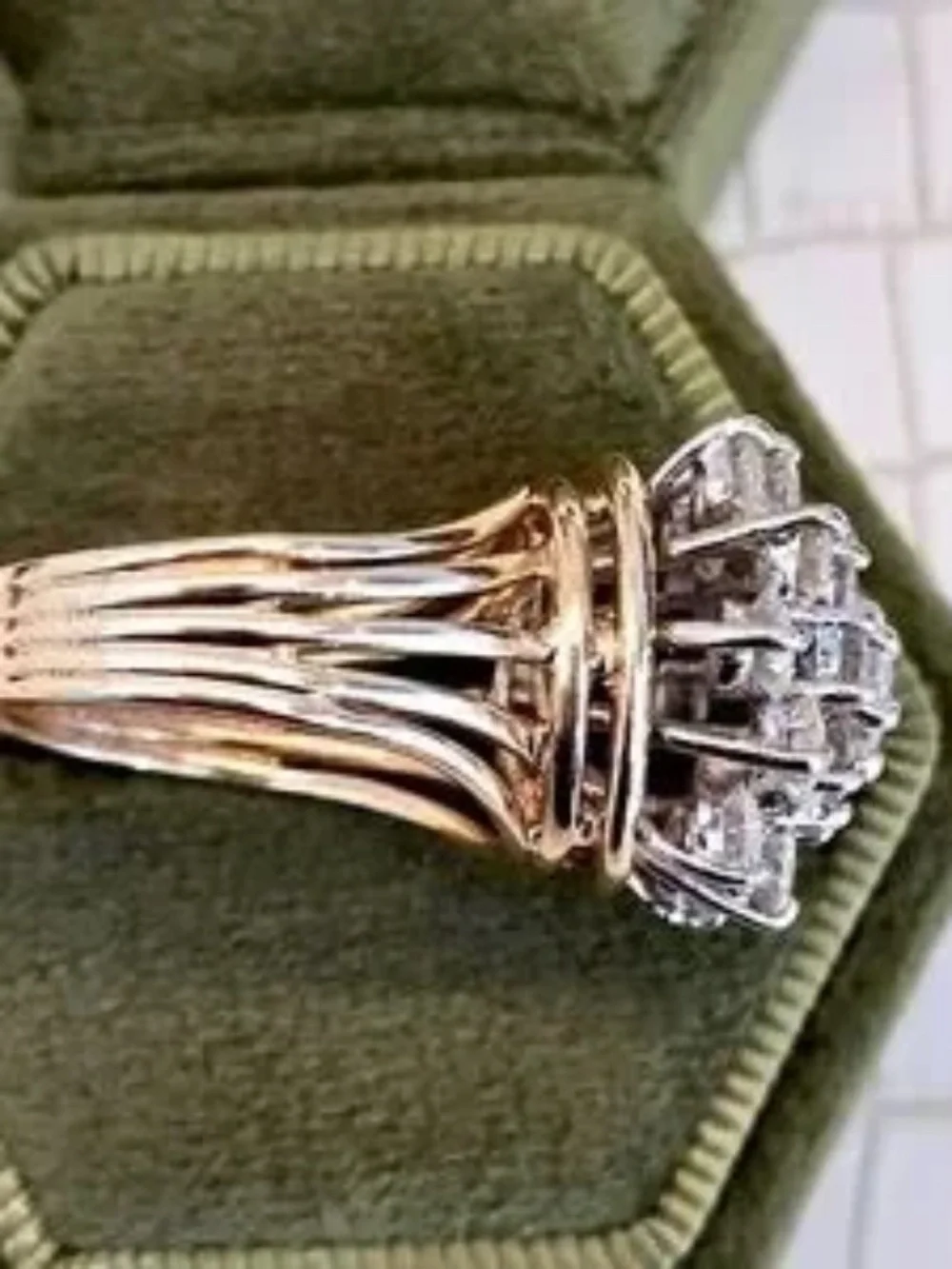 🔥Rare Vintage Brilliant Cocktail Diamond 14k 19 Stones about 2.7 ct. (7)